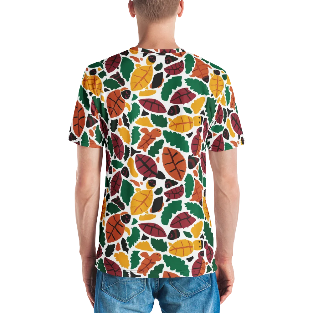 Harvest Static on Men's Crew Neck T-Shirt — Back