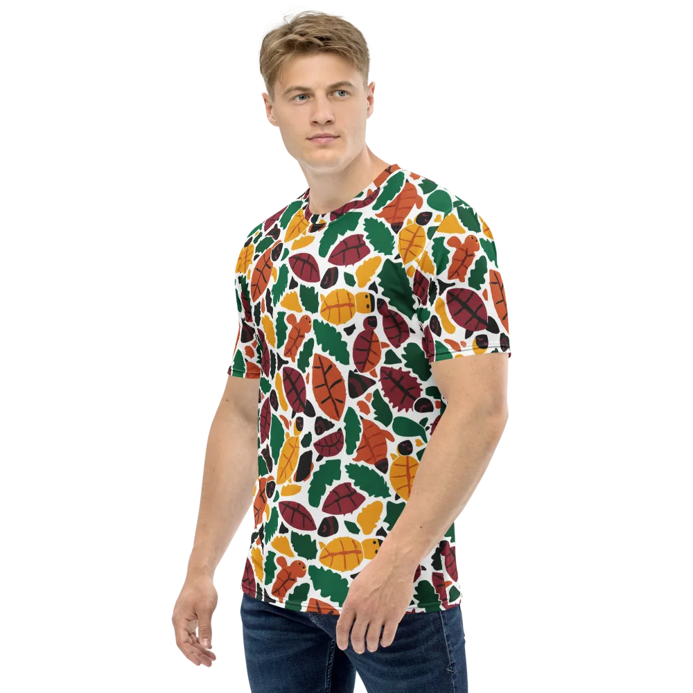 Harvest Static on Men's Crew Neck T-Shirt — Left