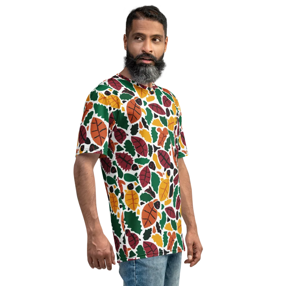 Harvest Static on Men's Crew Neck T-Shirt — Right