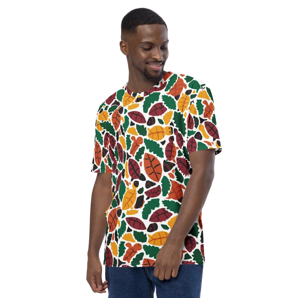 Harvest Static on Men's Crew Neck T-Shirt — Left