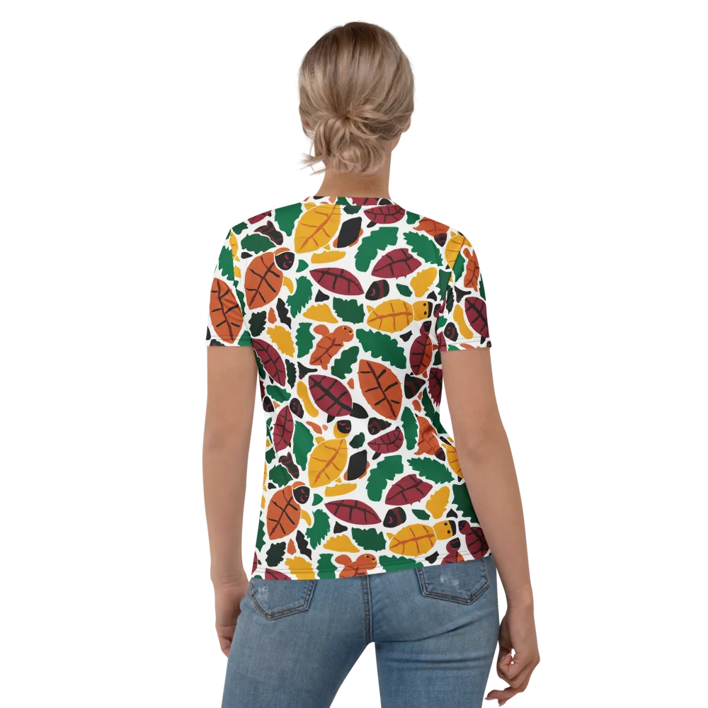 Harvest Static on Women's Crew Neck T-Shirt — Back