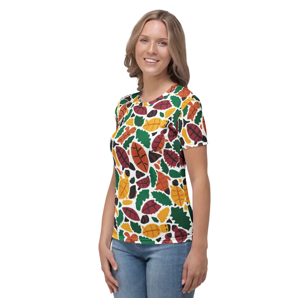 Harvest Static on Women's Crew Neck T-Shirt — Left