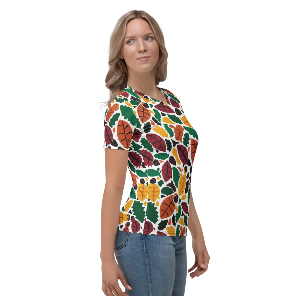 Harvest Static on Women's Crew Neck T-Shirt — Right