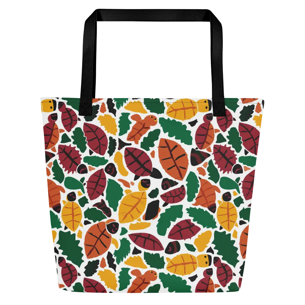 Harvest Static on Large Tote Bag W/ Pocket — Front