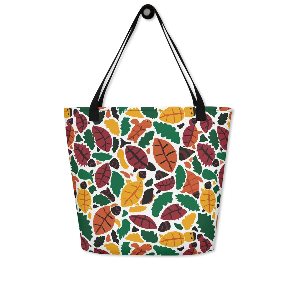 Harvest Static on Large Tote Bag W/ Pocket — Front