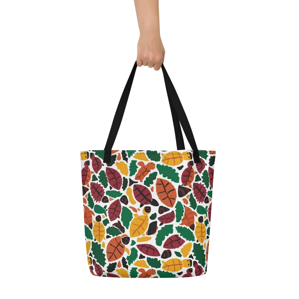 Harvest Static on Large Tote Bag W/ Pocket — Front