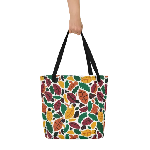 Harvest Static on a Large Tote Bag W/ Pocket