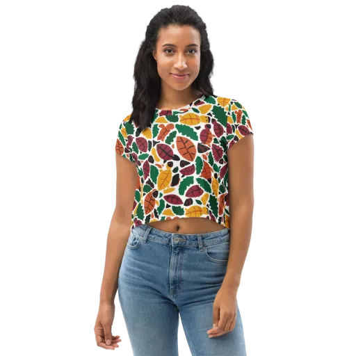 Harvest Static on a Crop Tee