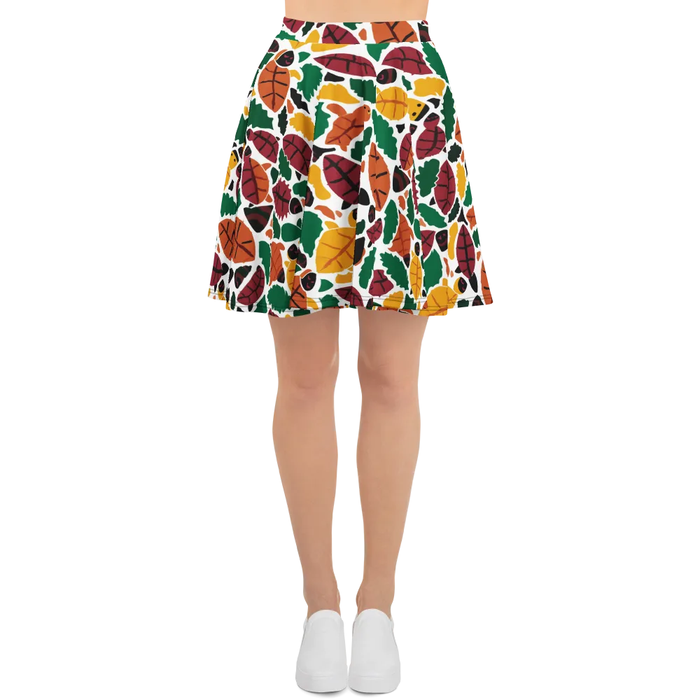 Harvest Static on Skater Skirt — Front