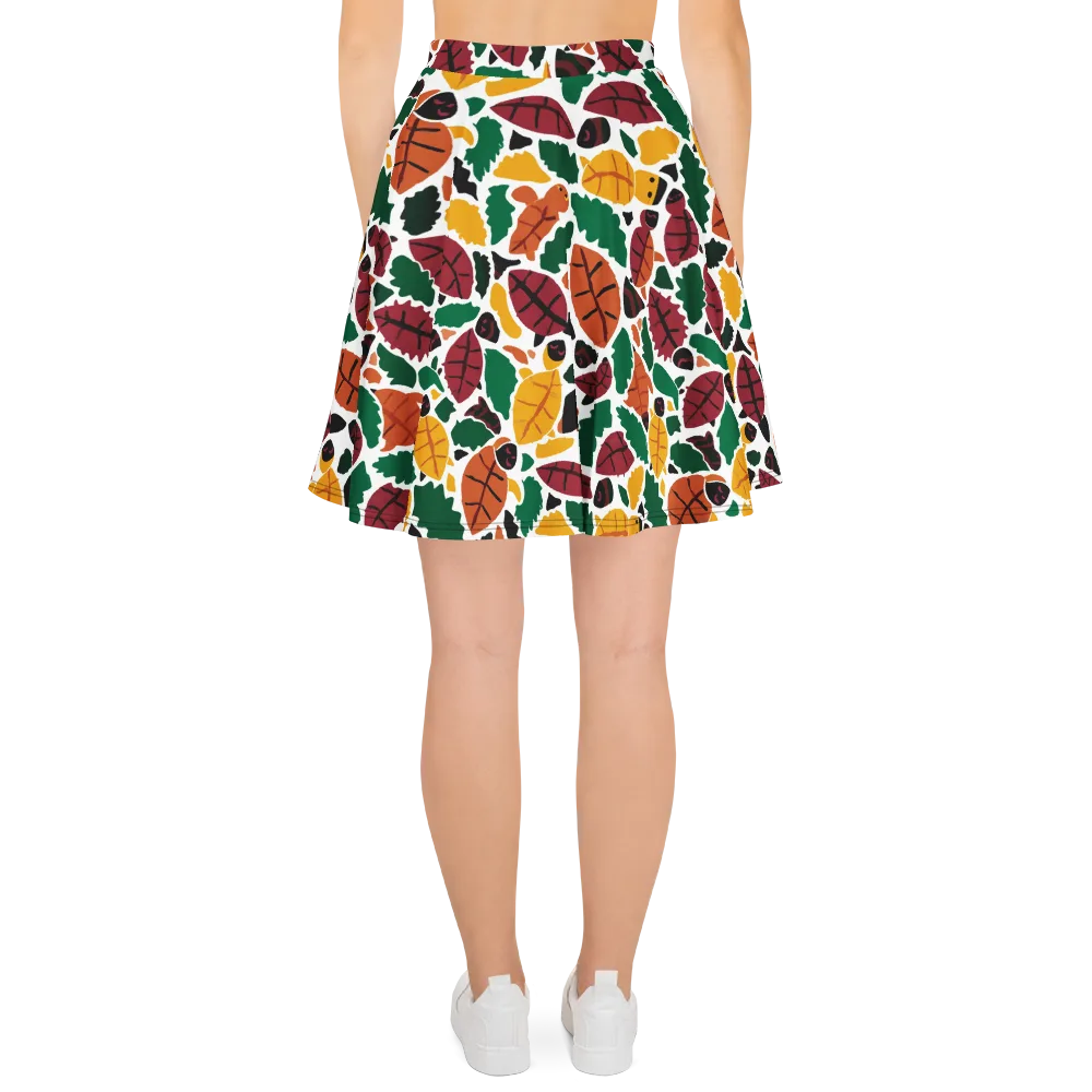 Harvest Static on Skater Skirt — Back