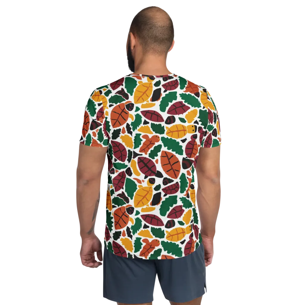 Harvest Static on Men's Athletic T-Shirt — Back