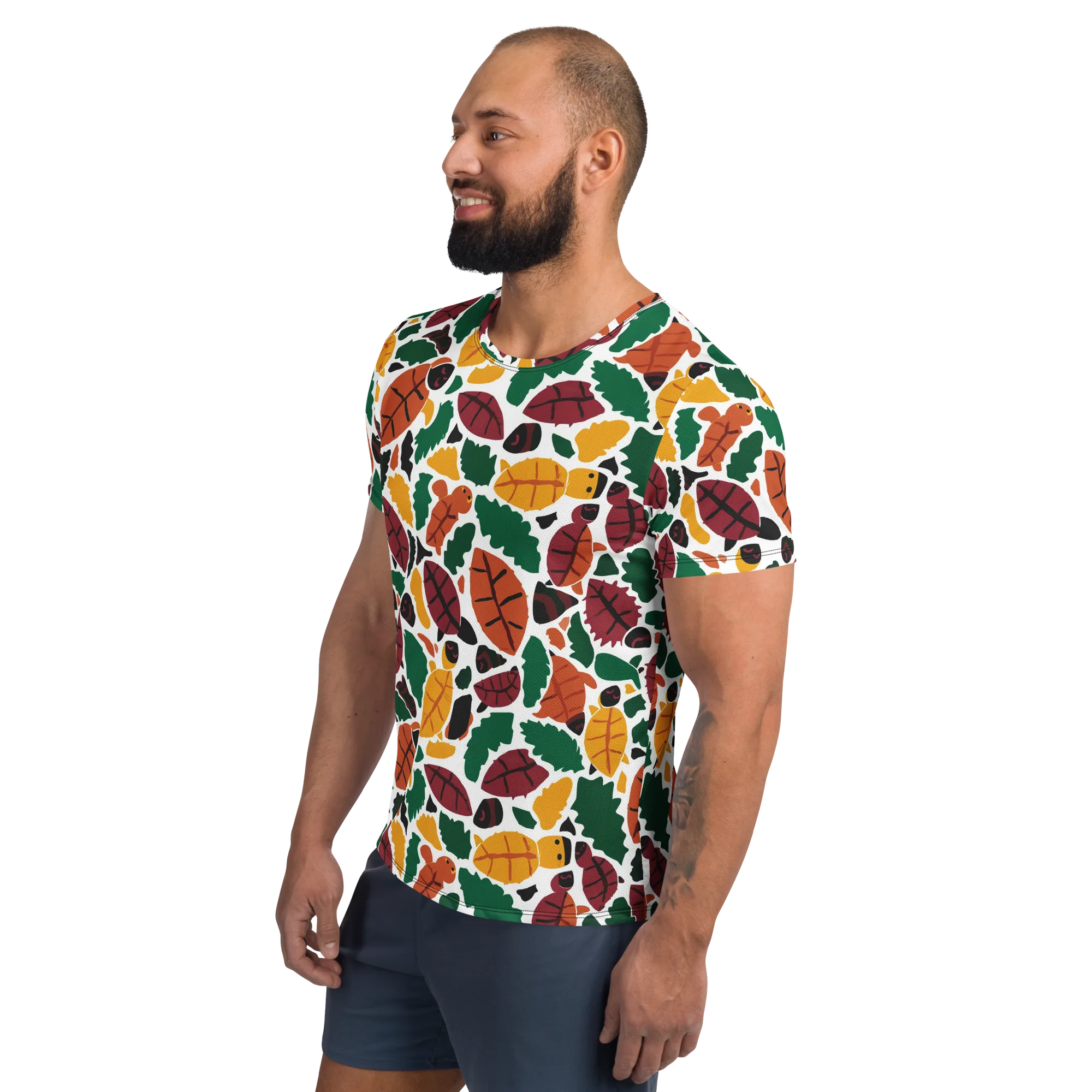 Harvest Static on Men's Athletic T-Shirt — Left