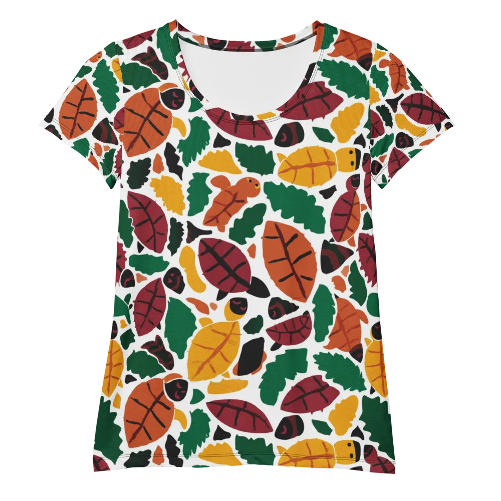 Harvest Static on Women's Athletic T-Shirt — Front