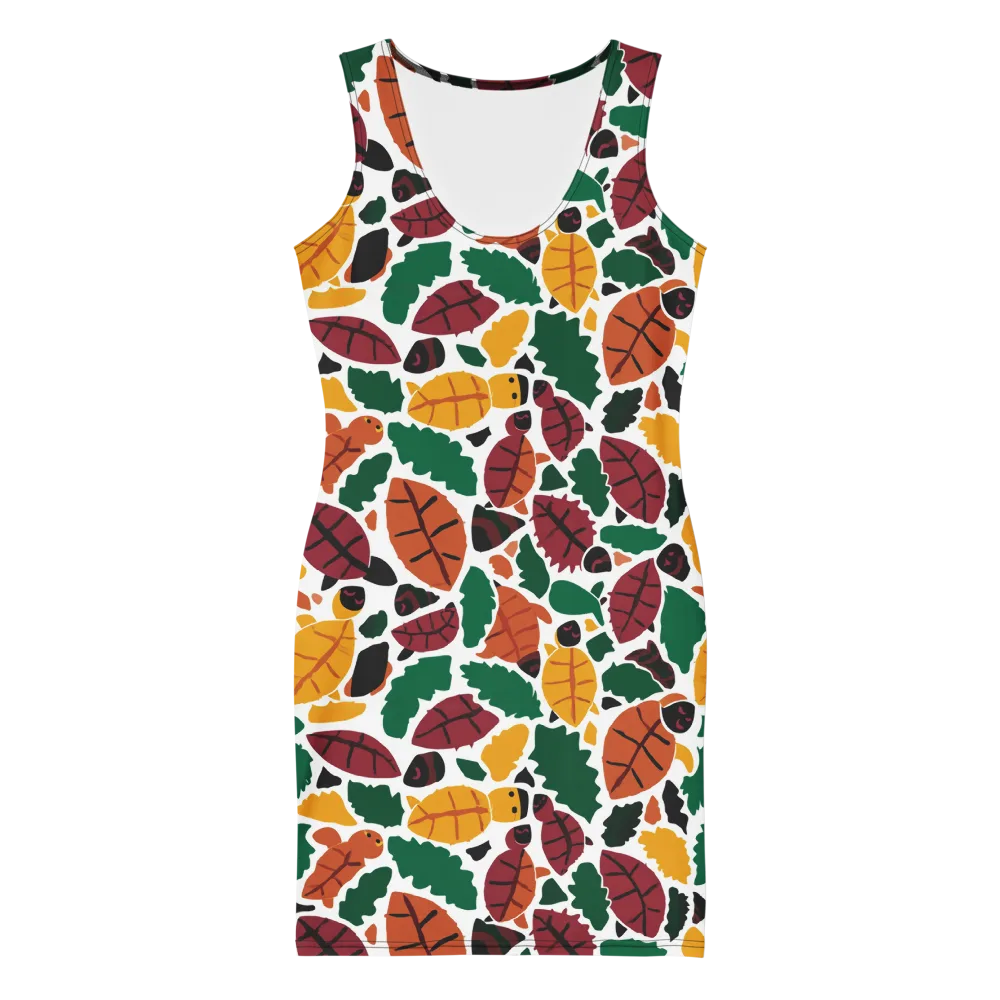 Harvest Static on Bodycon Dress — Front