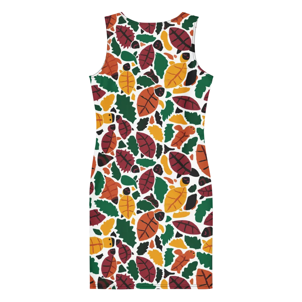 Harvest Static on Bodycon Dress — Back