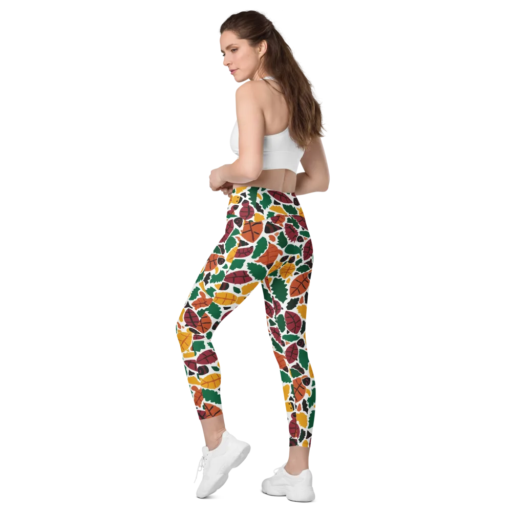 Harvest Static on Leggings with Pockets — Left Back