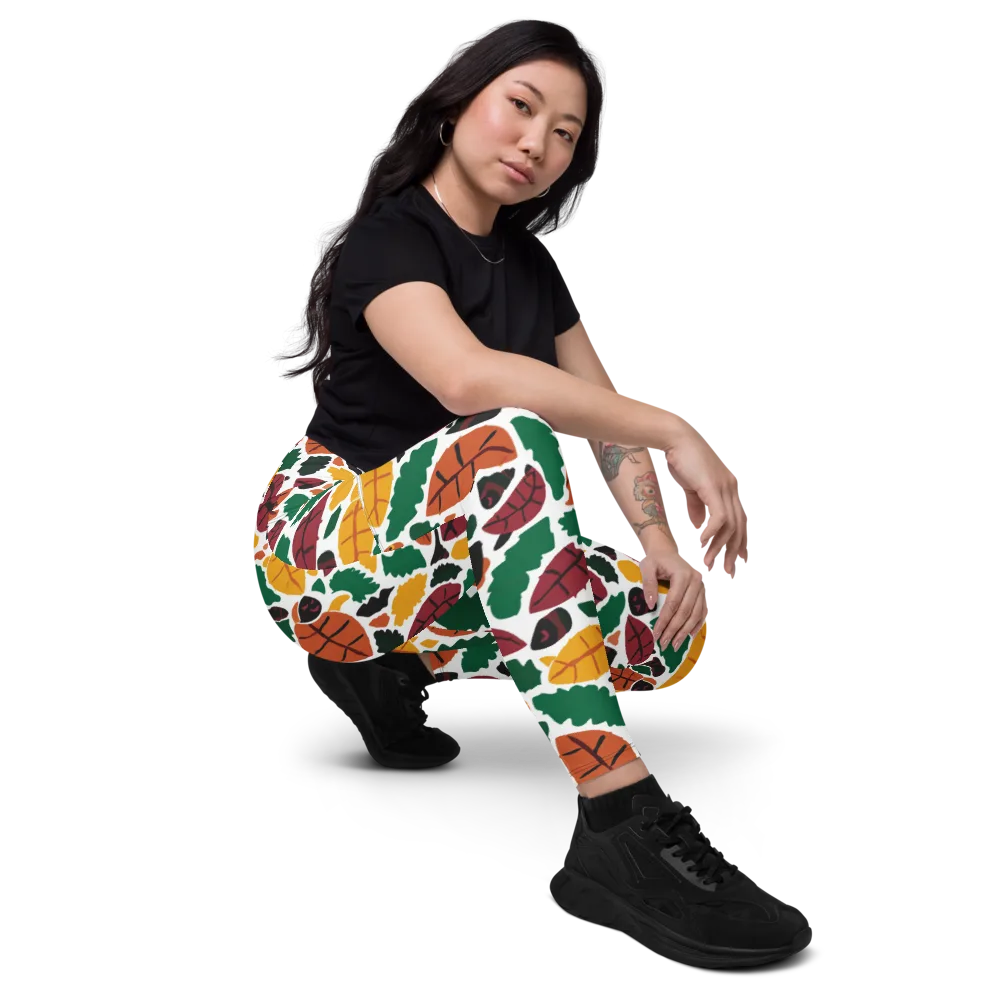 Harvest Static on Leggings with Pockets — Right Front