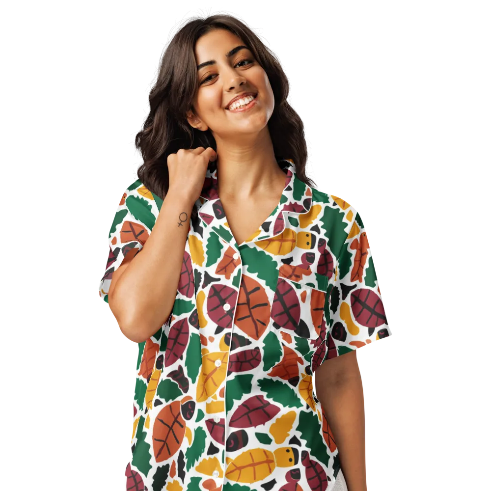 Harvest Static on Women's Short Sleeve Pajama Top — Front