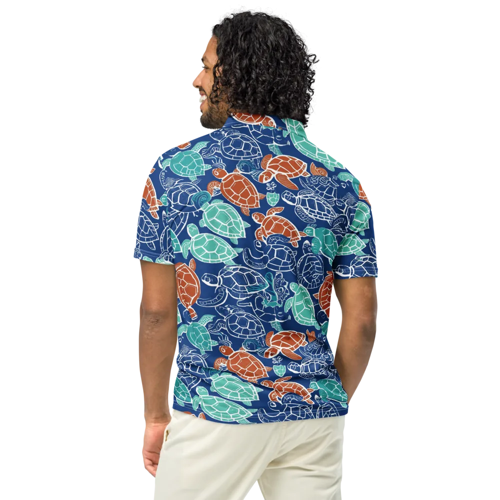 Shellstream on Men's Slim Fit Polo Shirt — Back