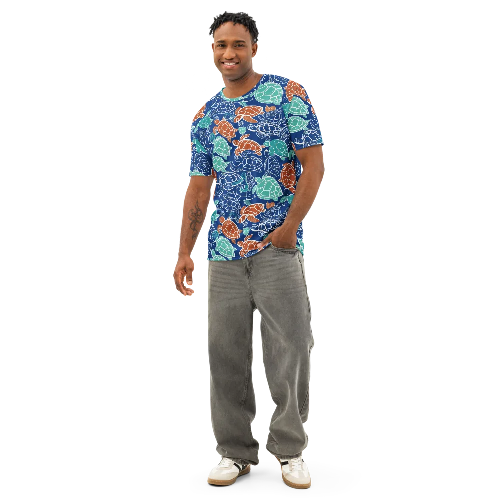 Shellstream on Men's Cotton Crew Neck T-Shirt — Front