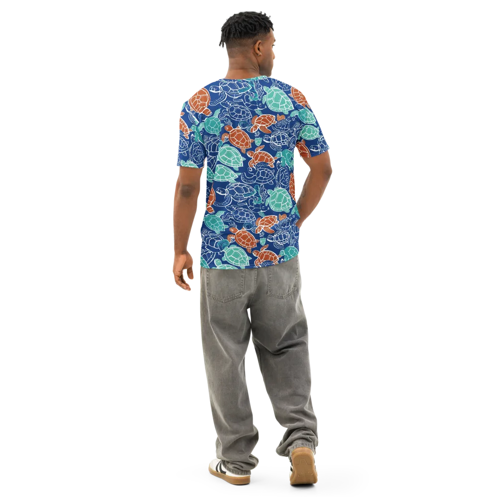 Shellstream on Men's Cotton Crew Neck T-Shirt — Back
