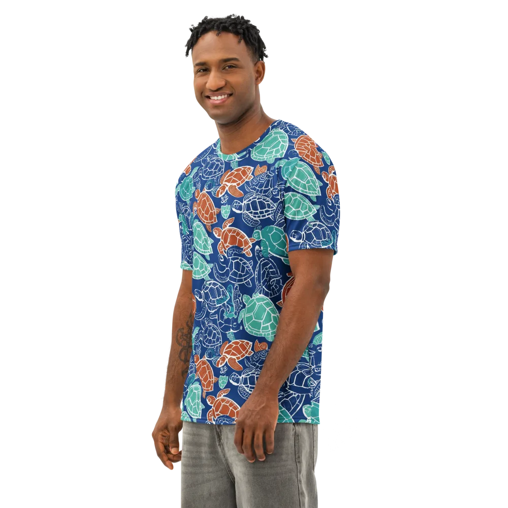 Shellstream on Men's Cotton Crew Neck T-Shirt — Left Front