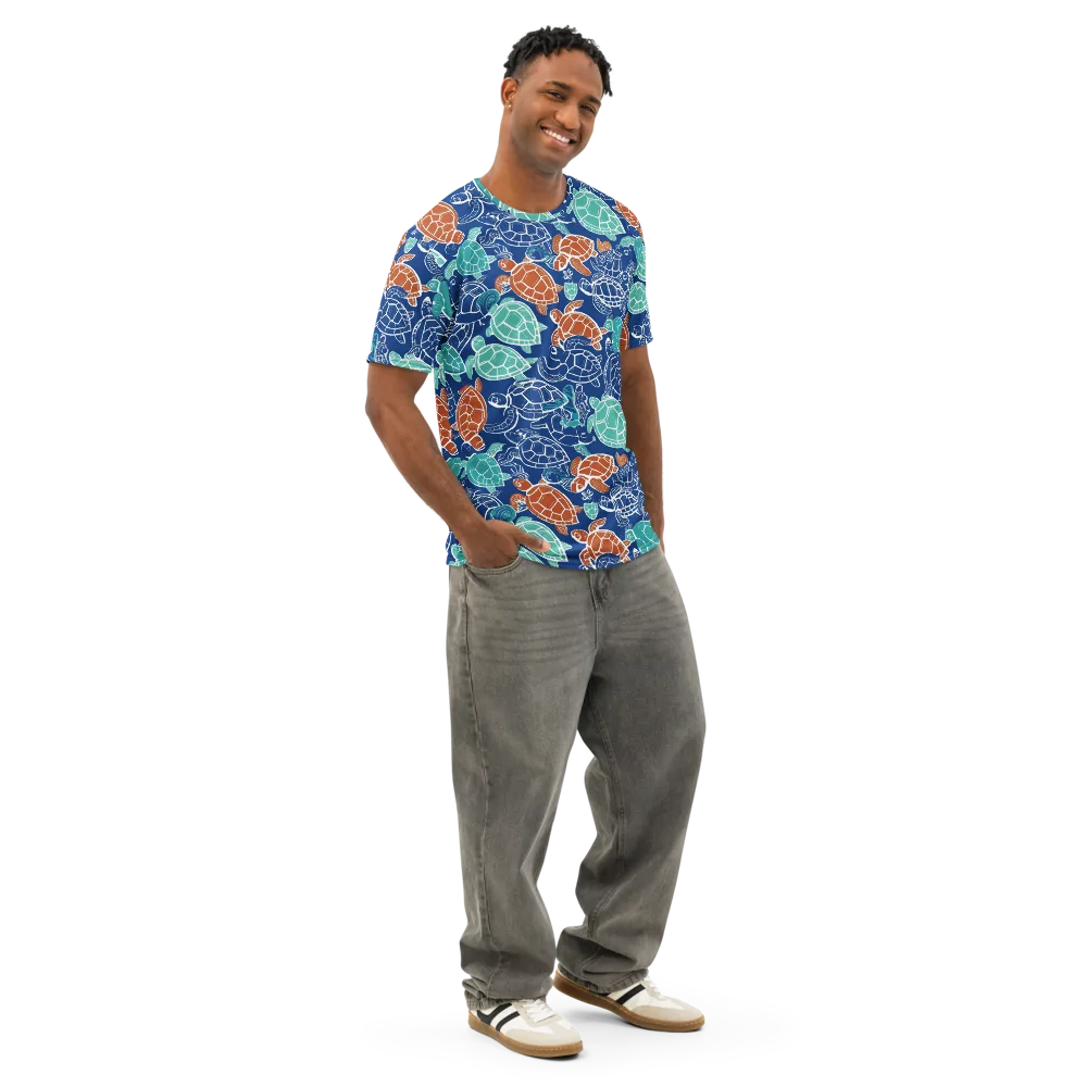 Shellstream on Men's Cotton Crew Neck T-Shirt — Right Front