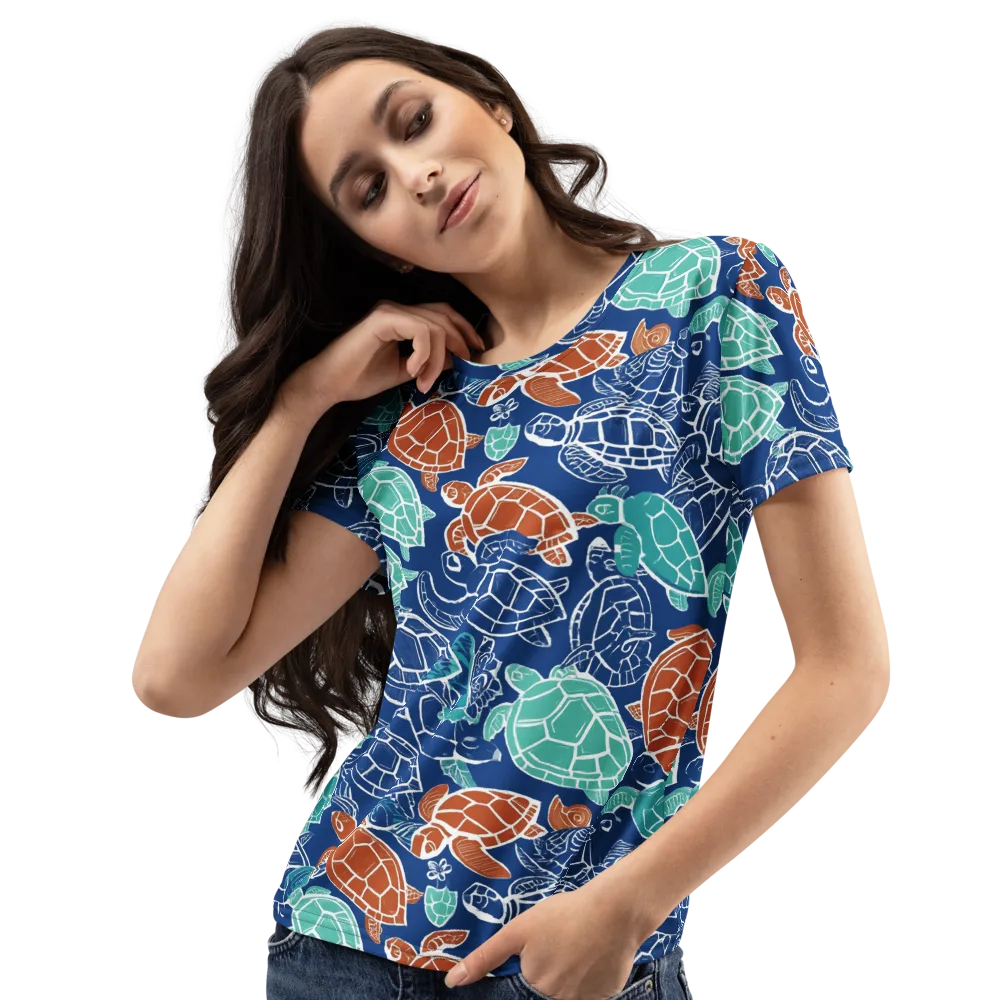 Shellstream on Women's Crew Neck T-Shirt — Left Front