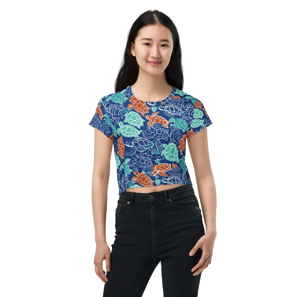 Shellstream on Crop Tee — Front