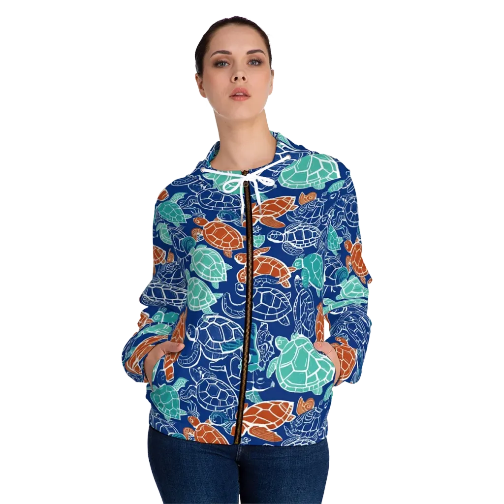 Shellstream on Women's Full-Zip Hoodie — Front On Person