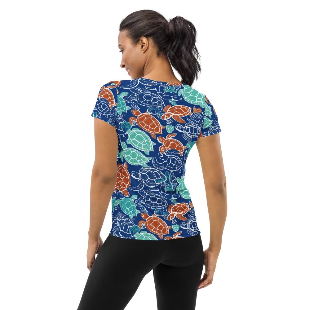 Shellstream on Women's Athletic T-Shirt — Back
