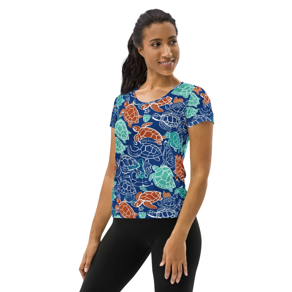 Shellstream on Women's Athletic T-Shirt — Left