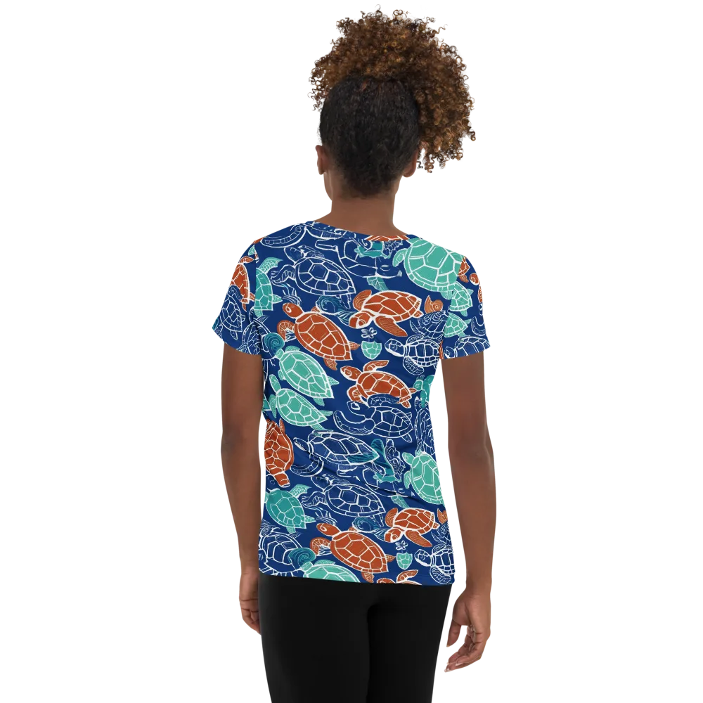 Shellstream on Women's Athletic T-Shirt — Back