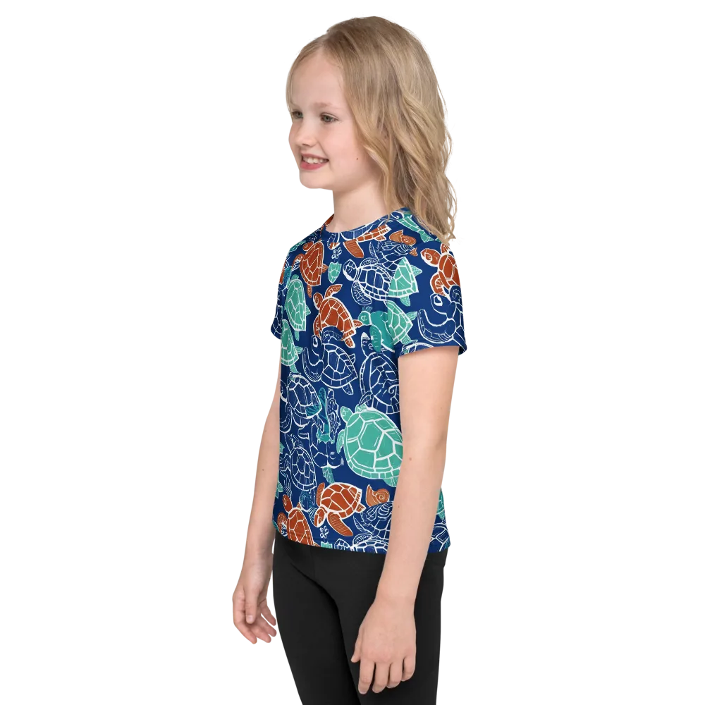 Shellstream on Kids Crew Neck T-Shirt — Left