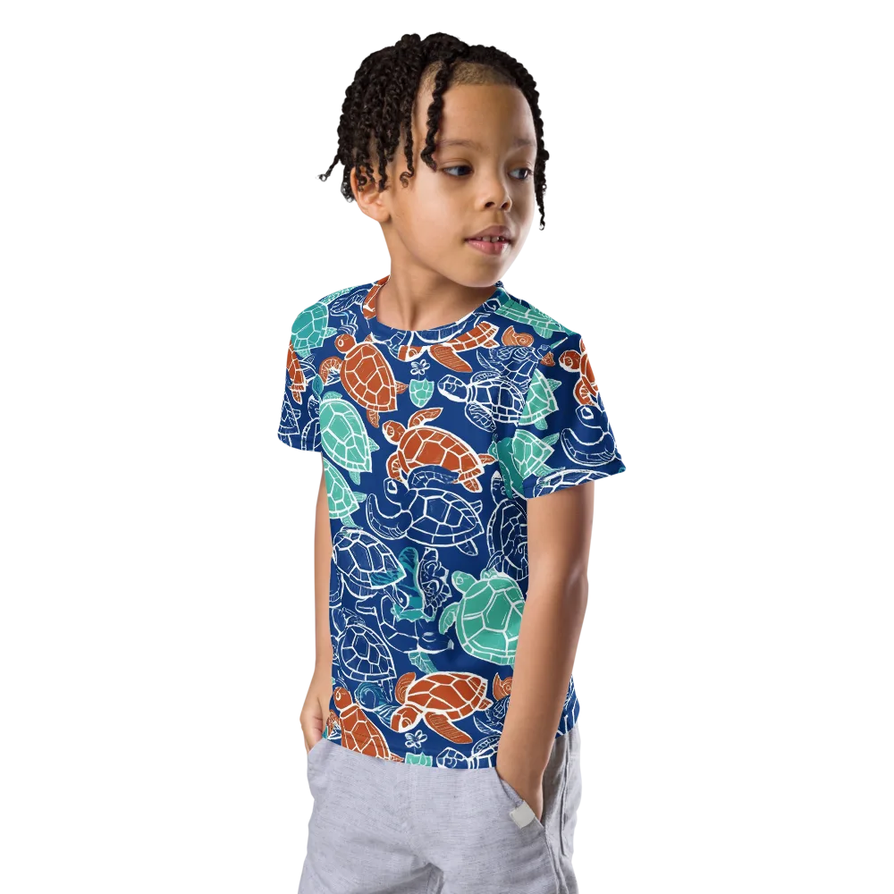 Shellstream on Kids Crew Neck T-Shirt — Left Front