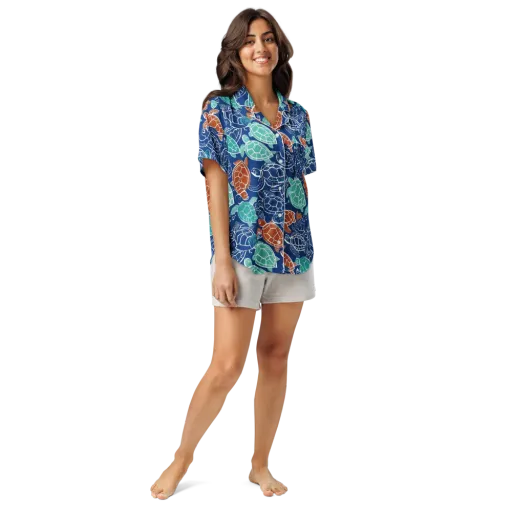 Shellstream on a Women's Short Sleeve Pajama Top