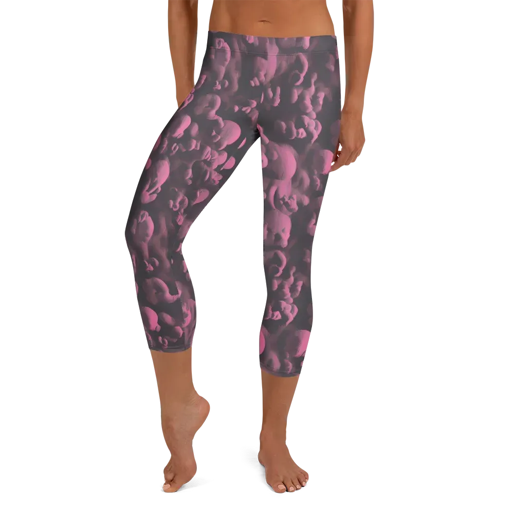 Mauve Metamorphosis on Capri Leggings — Front