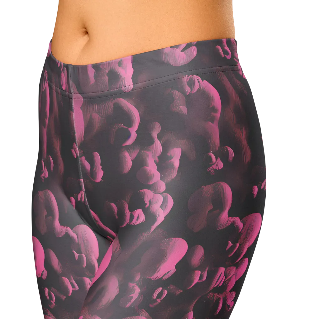 Mauve Metamorphosis on Capri Leggings — Zoomed-in
