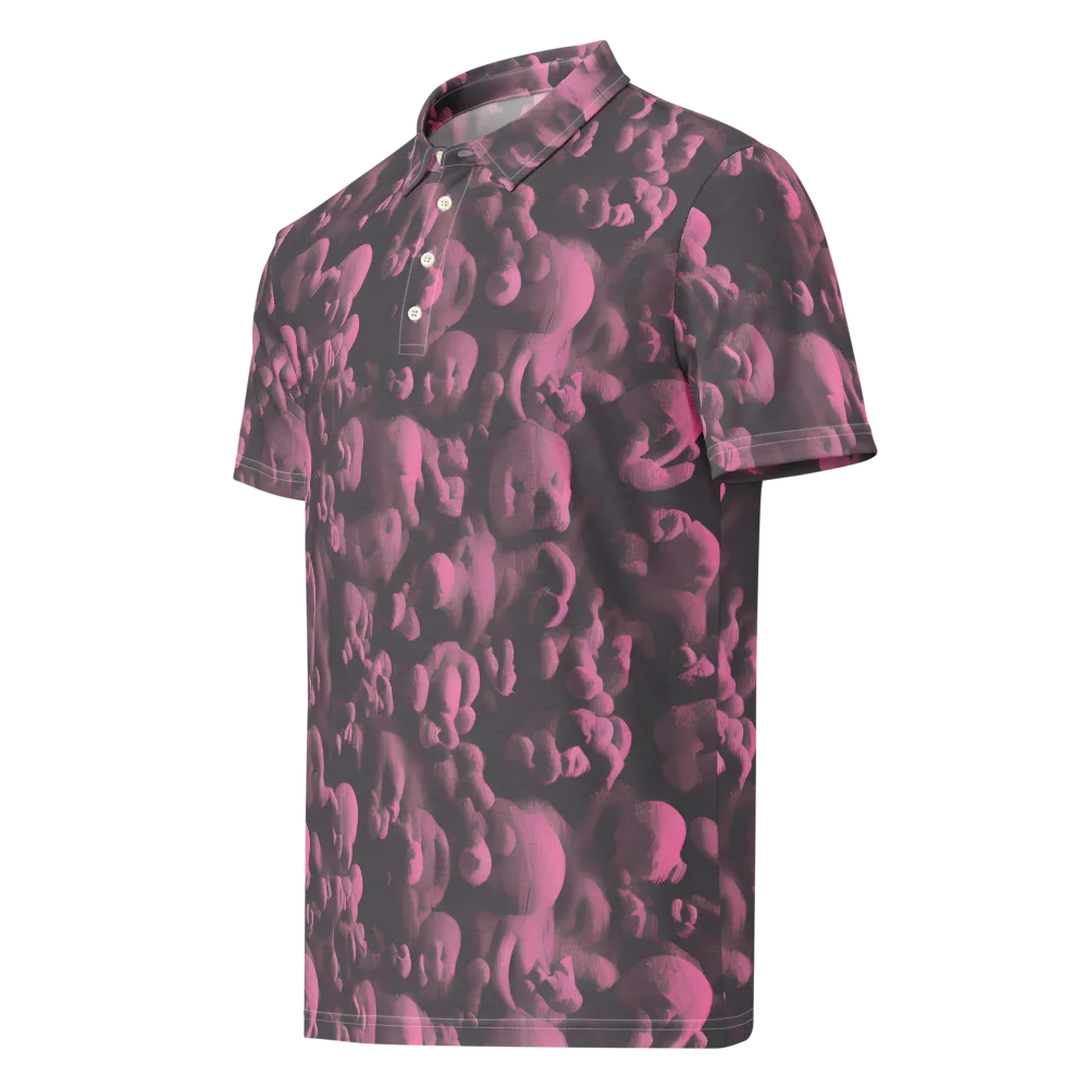Mauve Metamorphosis on Men's Slim Fit Polo Shirt — Left Front