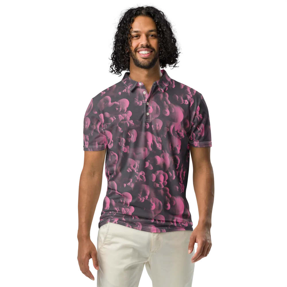 Mauve Metamorphosis on Men's Slim Fit Polo Shirt — Front
