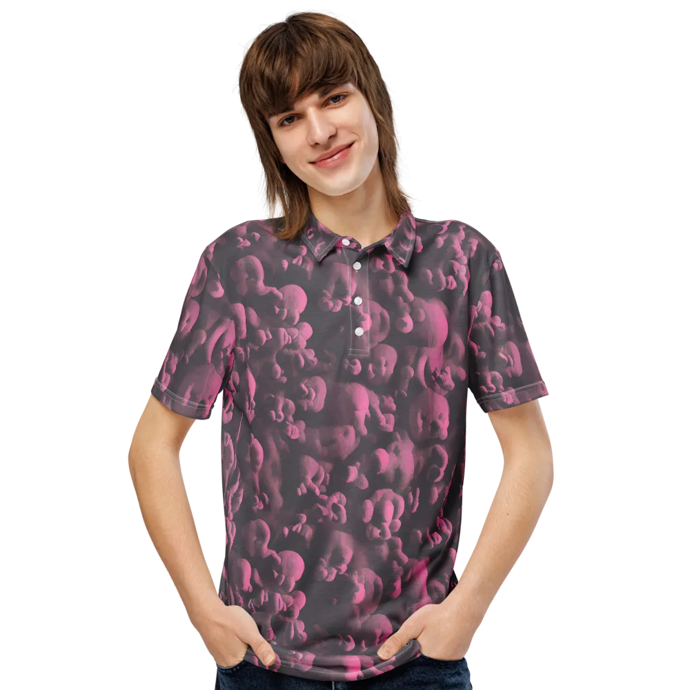 Mauve Metamorphosis on Men's Slim Fit Polo Shirt — Front
