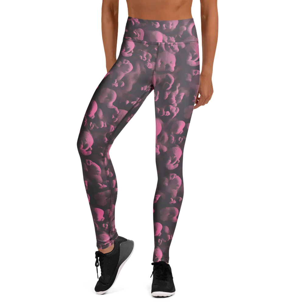 Mauve Metamorphosis on Yoga Leggings — Front