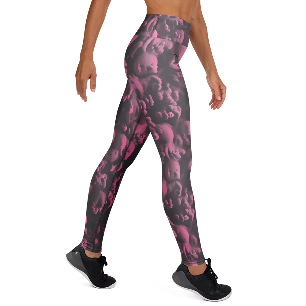 Mauve Metamorphosis on Yoga Leggings — Right