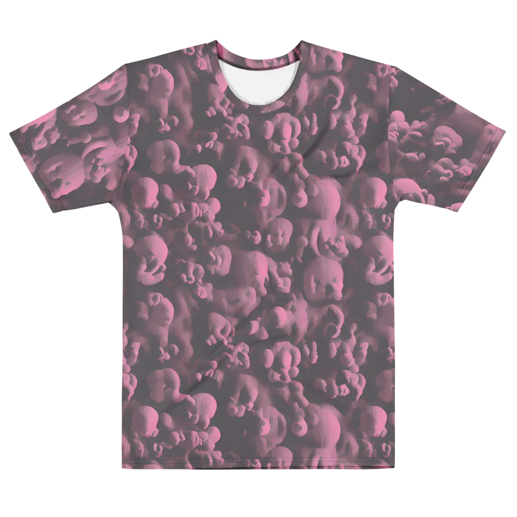 Mauve Metamorphosis on Men's Cotton Crew Neck T-Shirt — Front