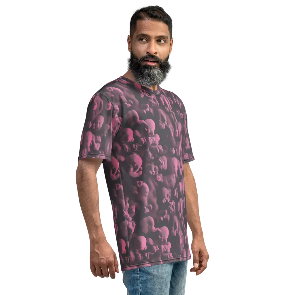 Mauve Metamorphosis on Men's Crew Neck T-Shirt — Right