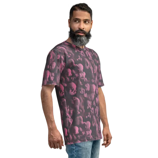 Mauve Metamorphosis on a Men's Crew Neck T-Shirt