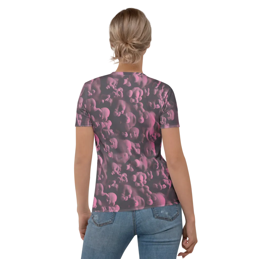Mauve Metamorphosis on Women's Crew Neck T-Shirt — Back