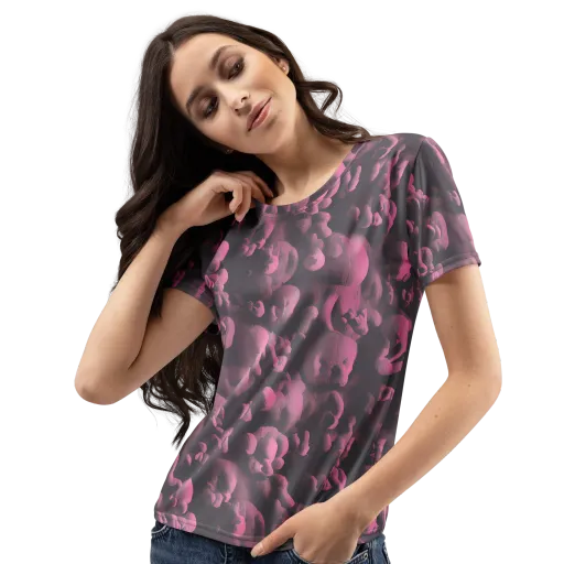 Mauve Metamorphosis on a Women's Crew Neck T-Shirt