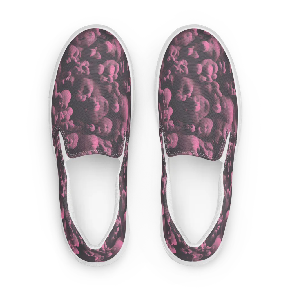 Mauve Metamorphosis on Men's Slip-On Canvas Shoes — Front