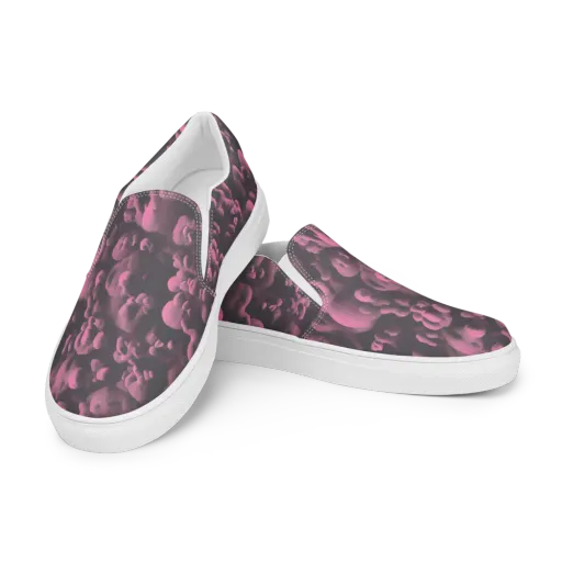 Mauve Metamorphosis on a Men's Slip-On Canvas Shoes